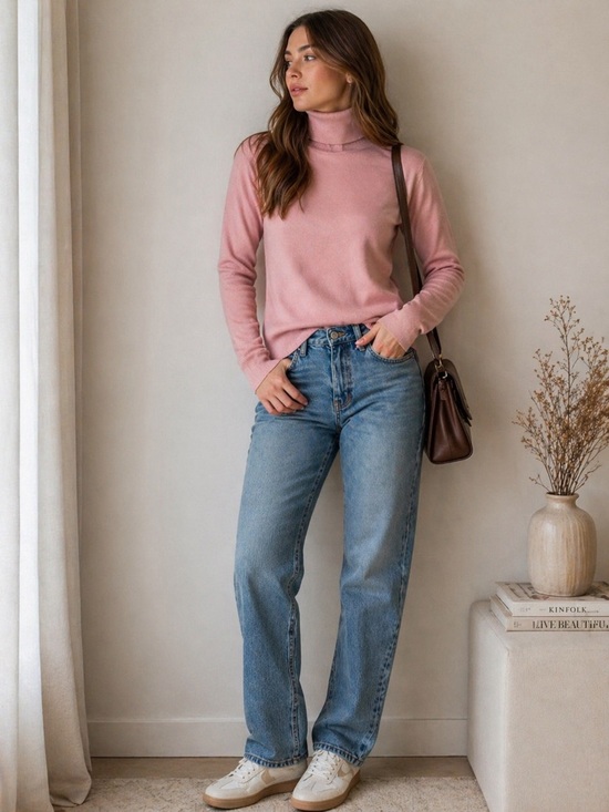 Zara Tops - Zara Purple Turtleneck Sweater Lightweight Size M